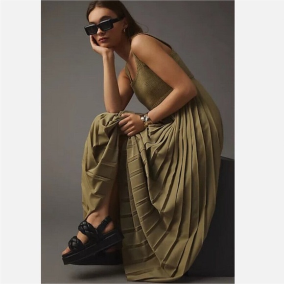 Anthropologie Mare Mare Pleated Maxi Dress - Picture 2 of 15